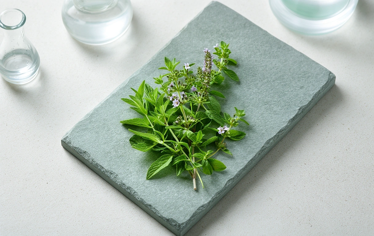 Botanical specimen on limestone